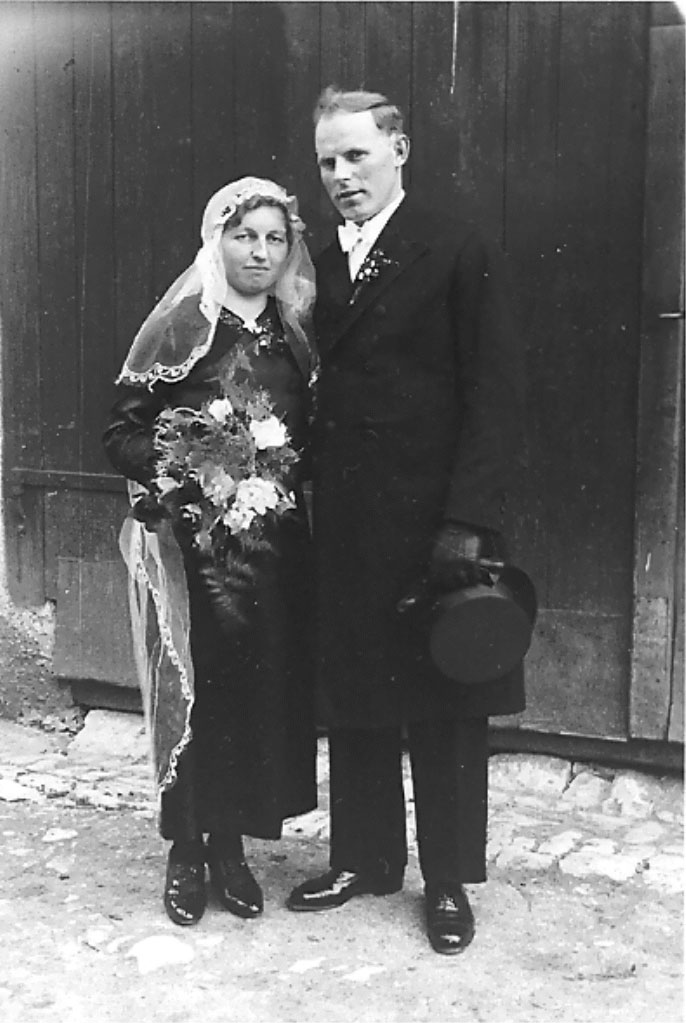 Im Jahr 1936 heiraten Josef Haible und Regina Stiehle aus Oberwilzingen.